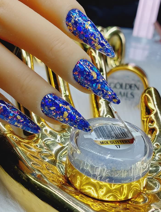 MIX GLITTERY #17 GOLDEN NAILS